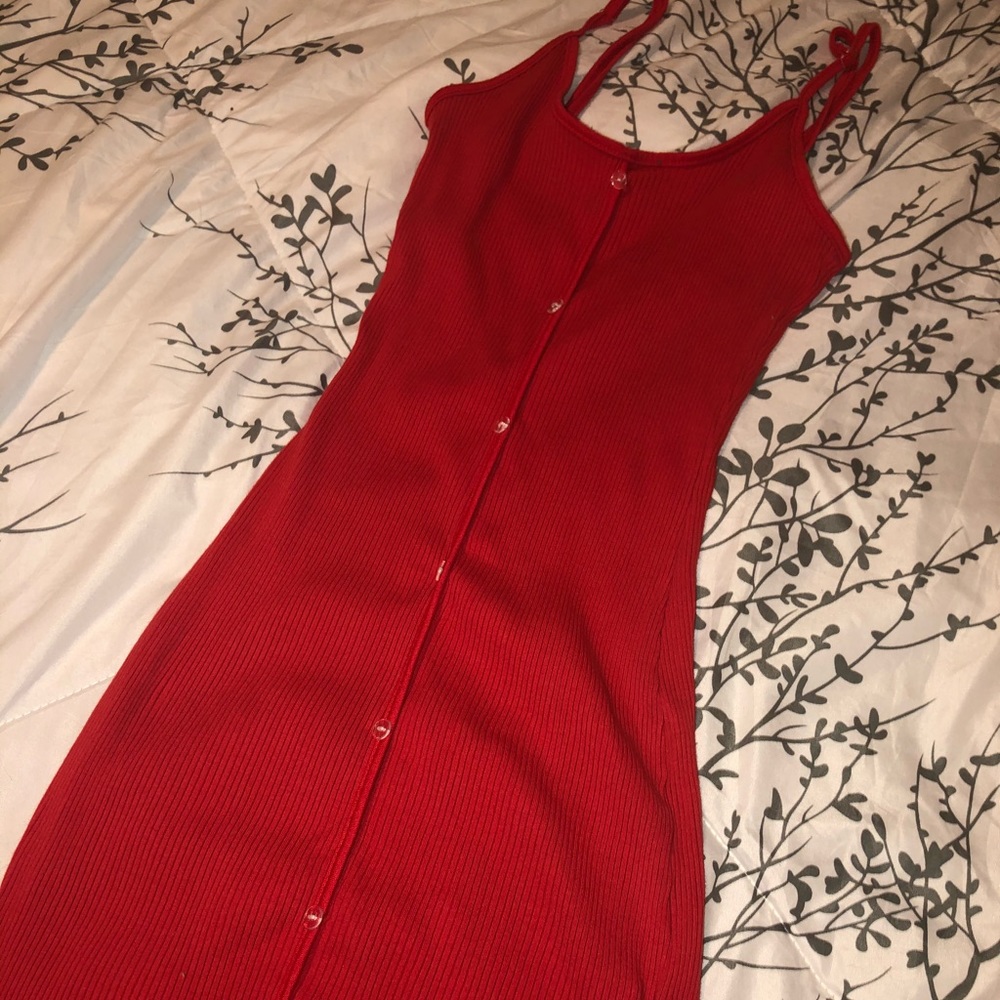 red tank mini dress